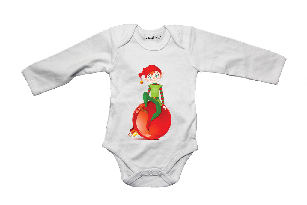 Bauble Christmas Elf - Baby Grow