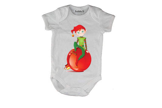 Bauble Christmas Elf - Baby Grow