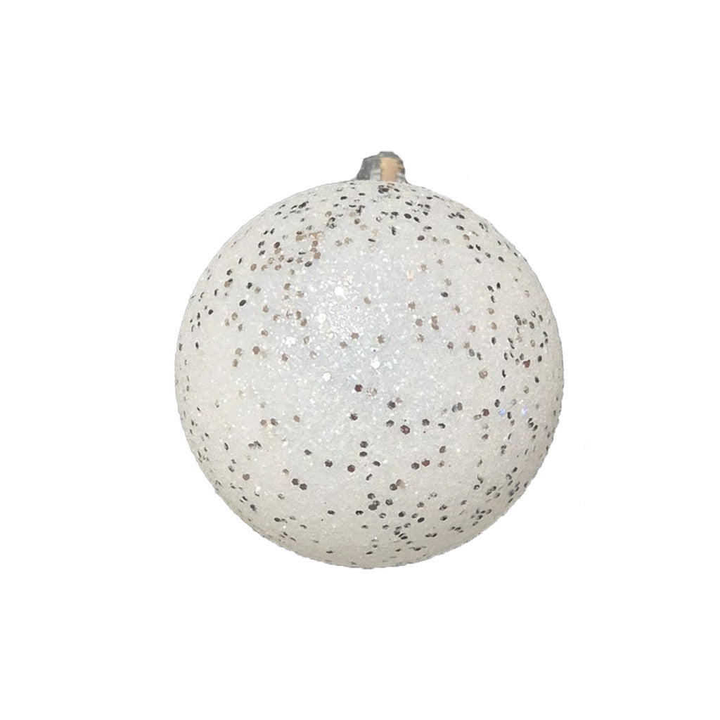 White and Silver Christmas Bauble Set - 24 Baubles