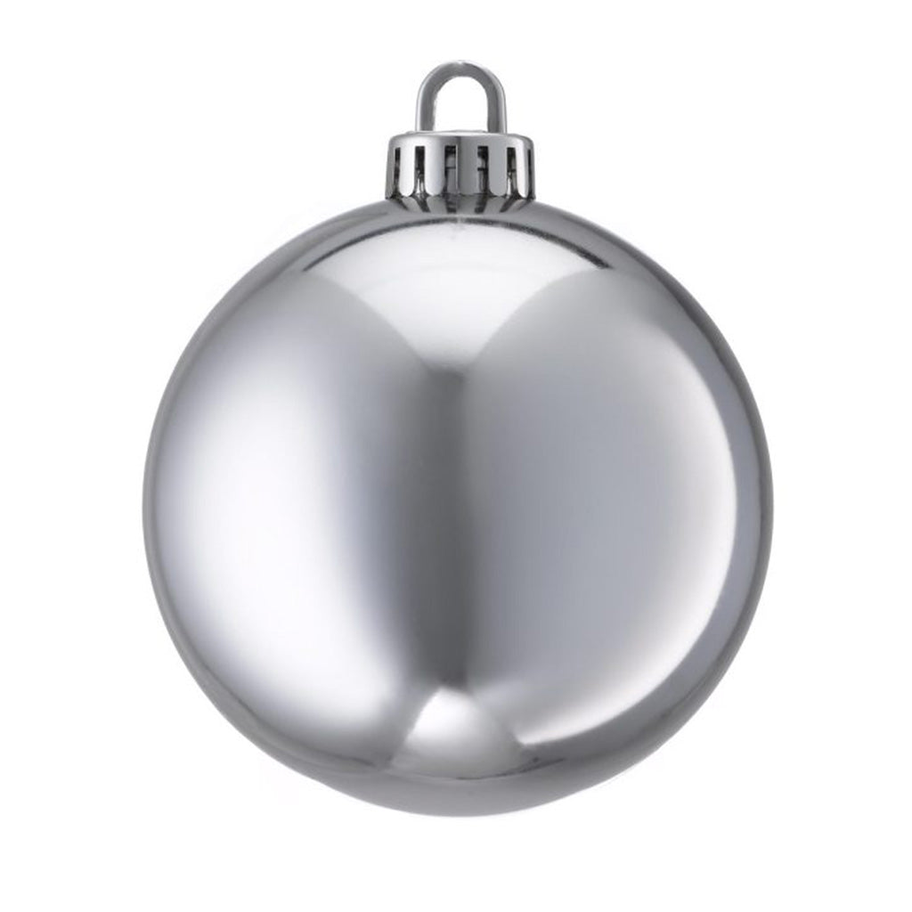 White and Silver Christmas Bauble Set - 24 Baubles