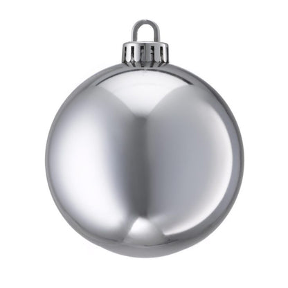 White and Silver Christmas Bauble Set - 24 Baubles