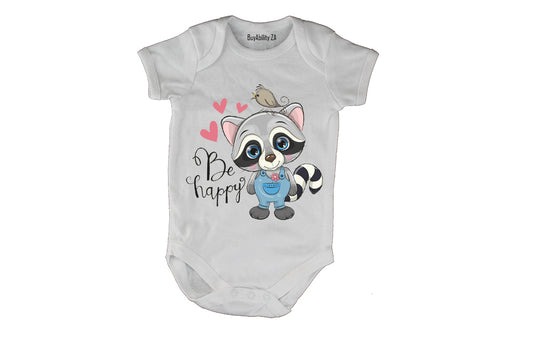 Be Happy Raccoon - Baby Grow