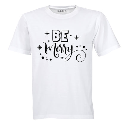 Be Merry - Christmas - Adults - T-Shirt