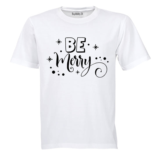 Be Merry - Christmas - Adults - T-Shirt