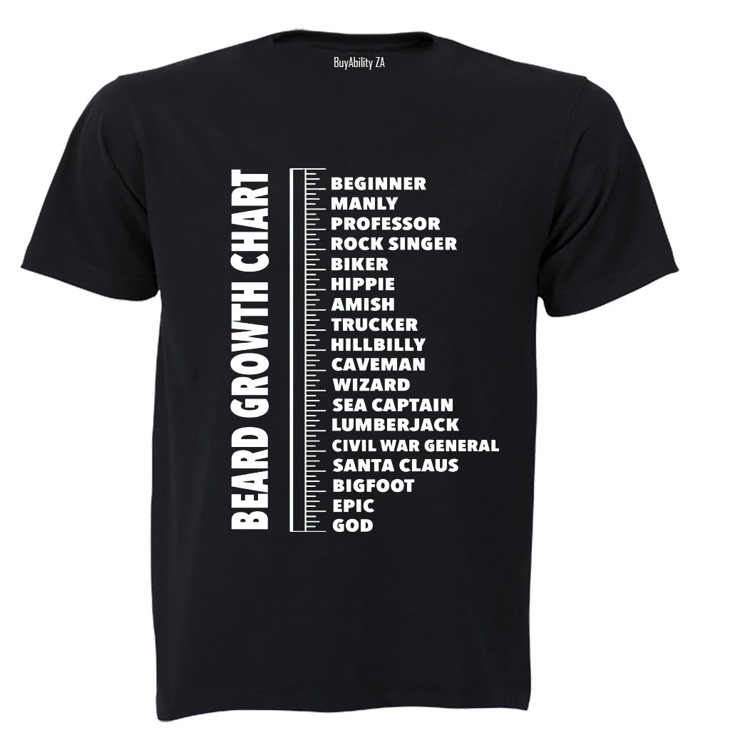 Beard Growth Chart - Adults - T-Shirt