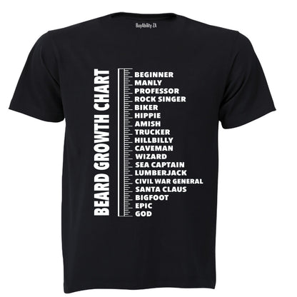 Beard Growth Chart - Adults - T-Shirt