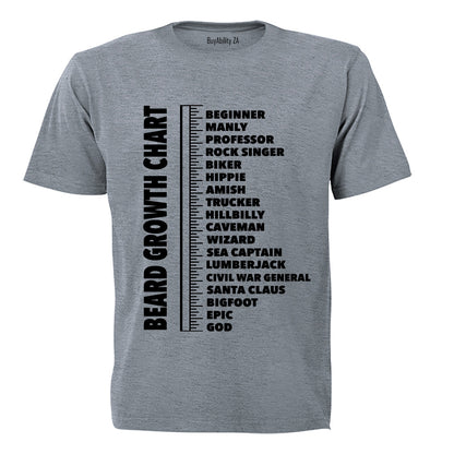 Beard Growth Chart - Adults - T-Shirt