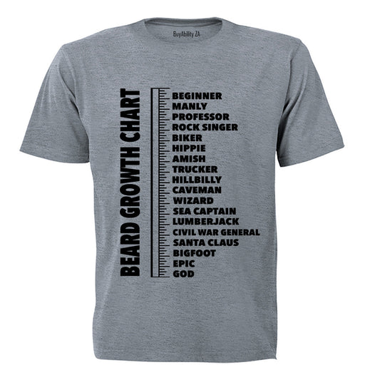 Beard Growth Chart - Adults - T-Shirt
