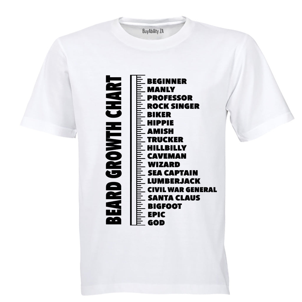 Beard Growth Chart - Adults - T-Shirt