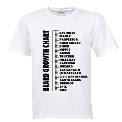 Beard Growth Chart - Adults - T-Shirt