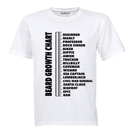 Beard Growth Chart - Adults - T-Shirt