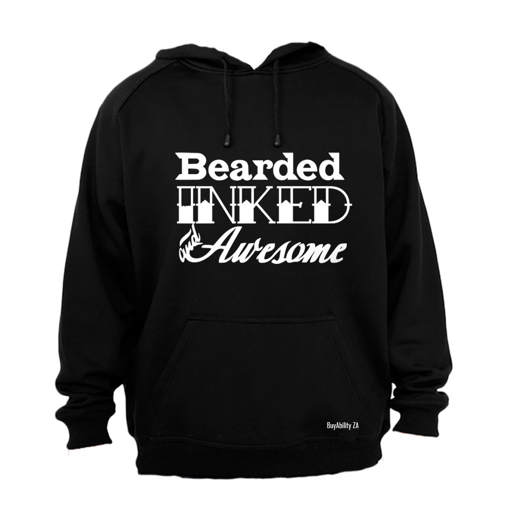Bearded. Inked & Awesome - Hoodie - BuyAbility
