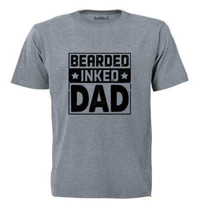 Bearded. Inked. DAD - Square - Adults - T-Shirt