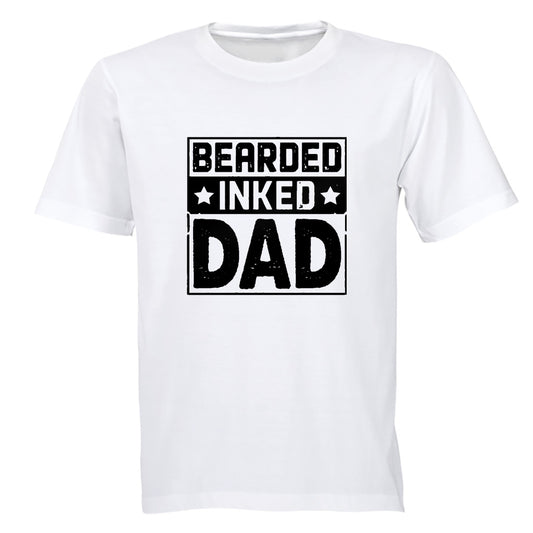 Bearded. Inked. DAD - Square - Adults - T-Shirt - BuyAbility South Africa
