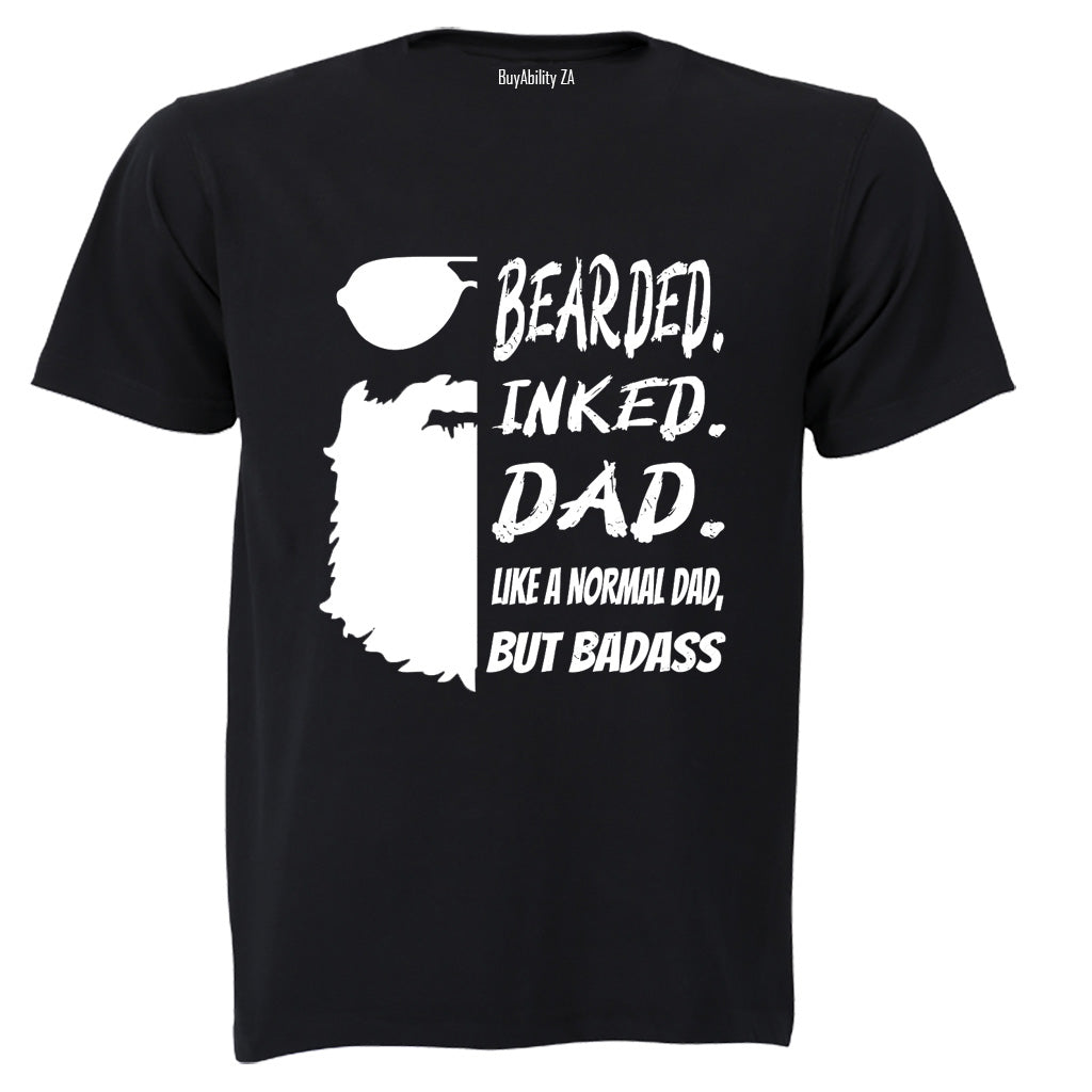 Bearded. Inked. DAD - Adults - T-Shirt - BuyAbility