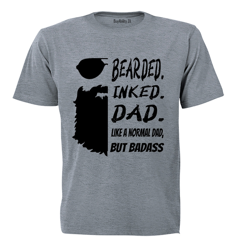 Bearded. Inked. DAD - Adults - T-Shirt - BuyAbility