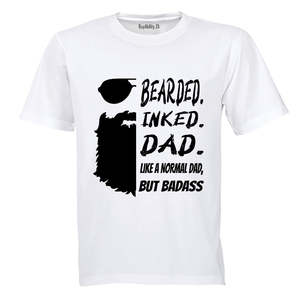 Bearded. Inked. DAD - Adults - T-Shirt - BuyAbility