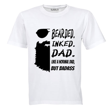Bearded. Inked. DAD - Adults - T-Shirt - BuyAbility