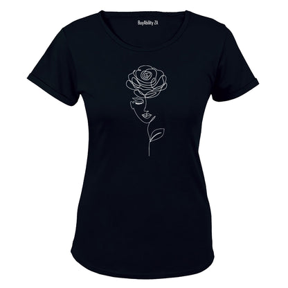 Beauty Rose Illustration - Ladies - T-Shirt - BuyAbility South Africa