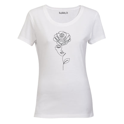 Beauty Rose Illustration - Ladies - T-Shirt - BuyAbility South Africa