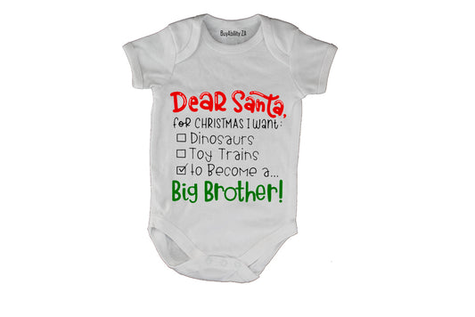 Become A Big Brother - Christmas - Baby Grow