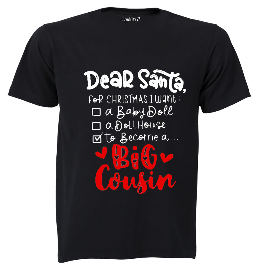 Become A Big Cousin - Christmas - Kids T-Shirt