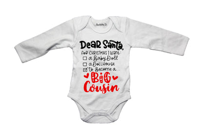 Become A Big Cousin - Christmas - Baby Grow