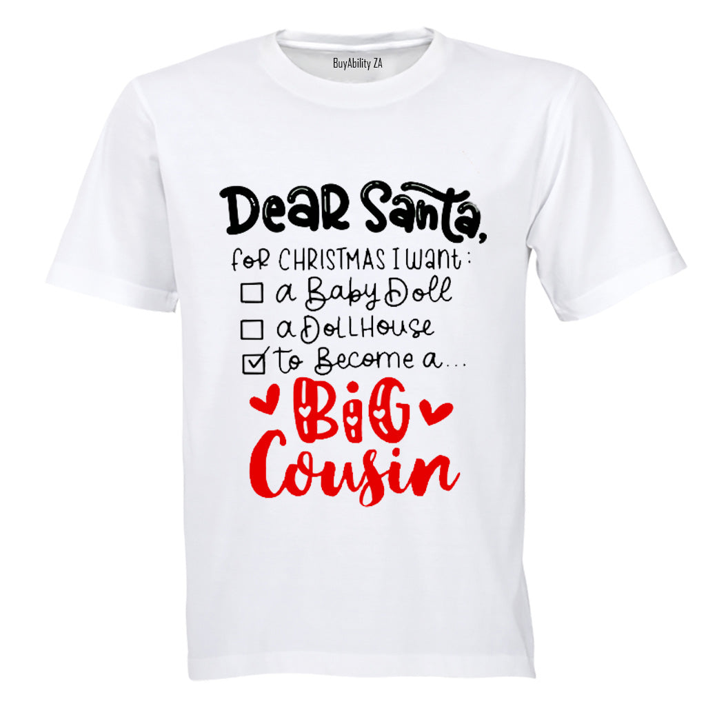 Become A Big Cousin - Christmas - Kids T-Shirt
