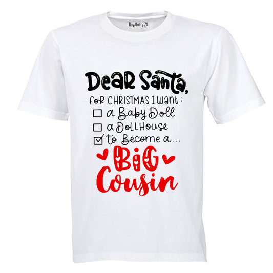 Become A Big Cousin - Christmas - Kids T-Shirt