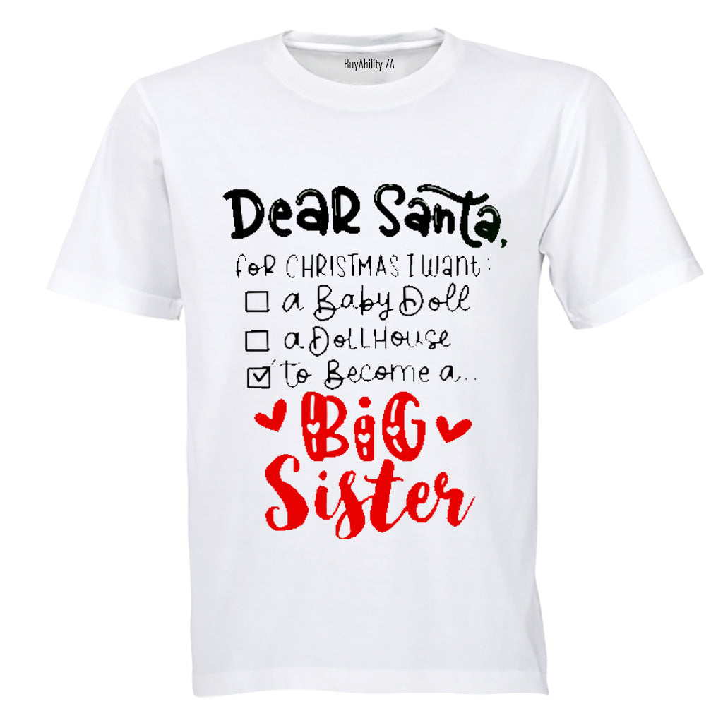 Become A Big Sister - Christmas - Kids T-Shirt