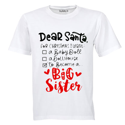 Become A Big Sister - Christmas - Kids T-Shirt