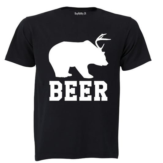 Beer - Bear + Deer - Adults - T-Shirt