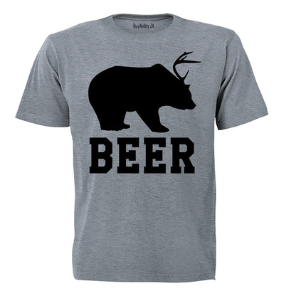 Beer - Bear + Deer - Adults - T-Shirt