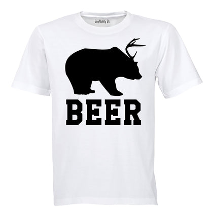 Beer - Bear + Deer - Adults - T-Shirt