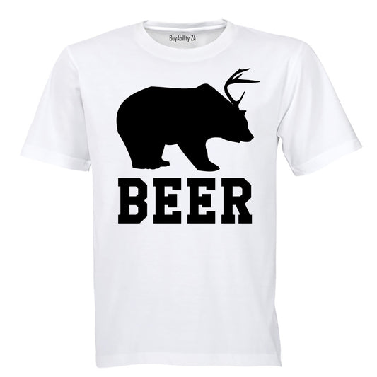 Beer - Bear + Deer - Adults - T-Shirt
