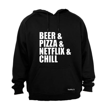 Beer & Pizza & Netflix & Chill - Hoodie