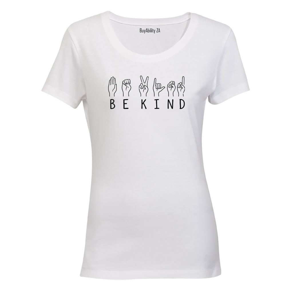 Be Kind Sign Language - Ladies - T-Shirt - BuyAbility South Africa