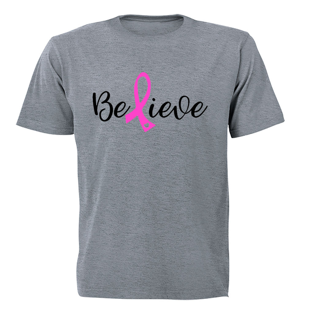 Believe - Cancer Support - Adults - T-Shirt - BuyAbility South Africa