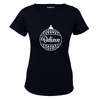 Believe - Christmas Bauble - Ladies - T-Shirt
