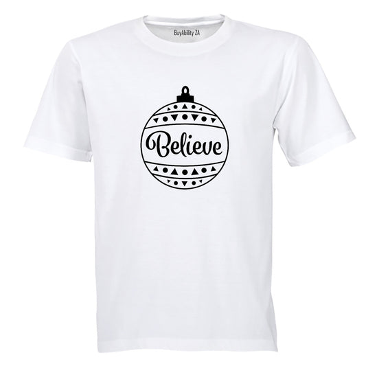 Believe - Christmas Bauble - Kids T-Shirt