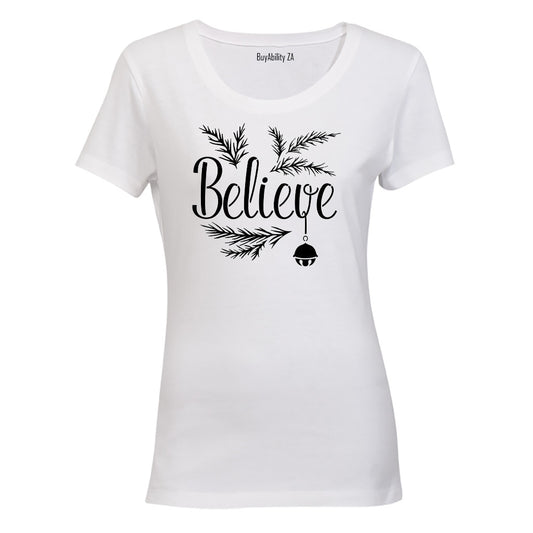 Believe - Christmas Bell - Ladies - T-Shirt