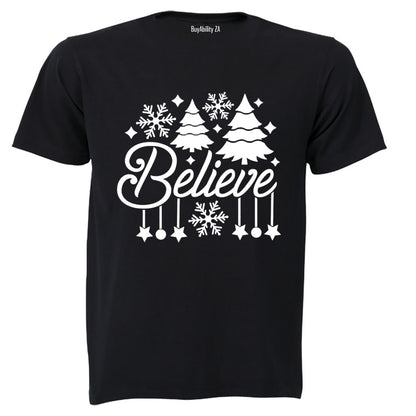 Believe - Christmas Decor - Adults - T-Shirt
