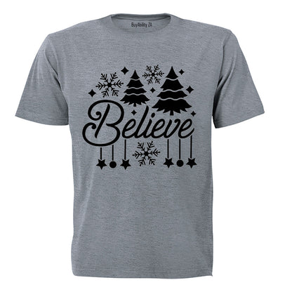 Believe - Christmas Decor - Adults - T-Shirt