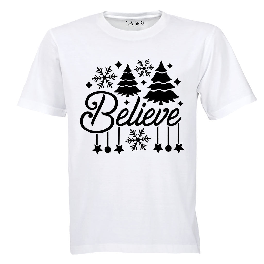 Believe - Christmas Decor - Kids T-Shirt