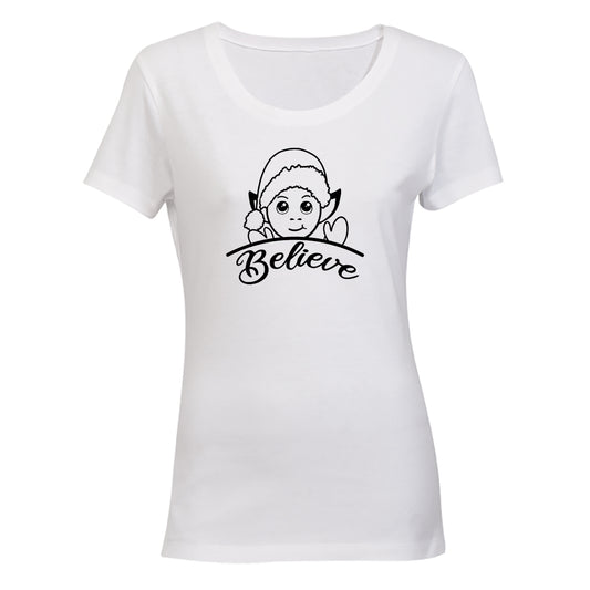 Believe - Christmas Elf - Ladies - T-Shirt - BuyAbility South Africa