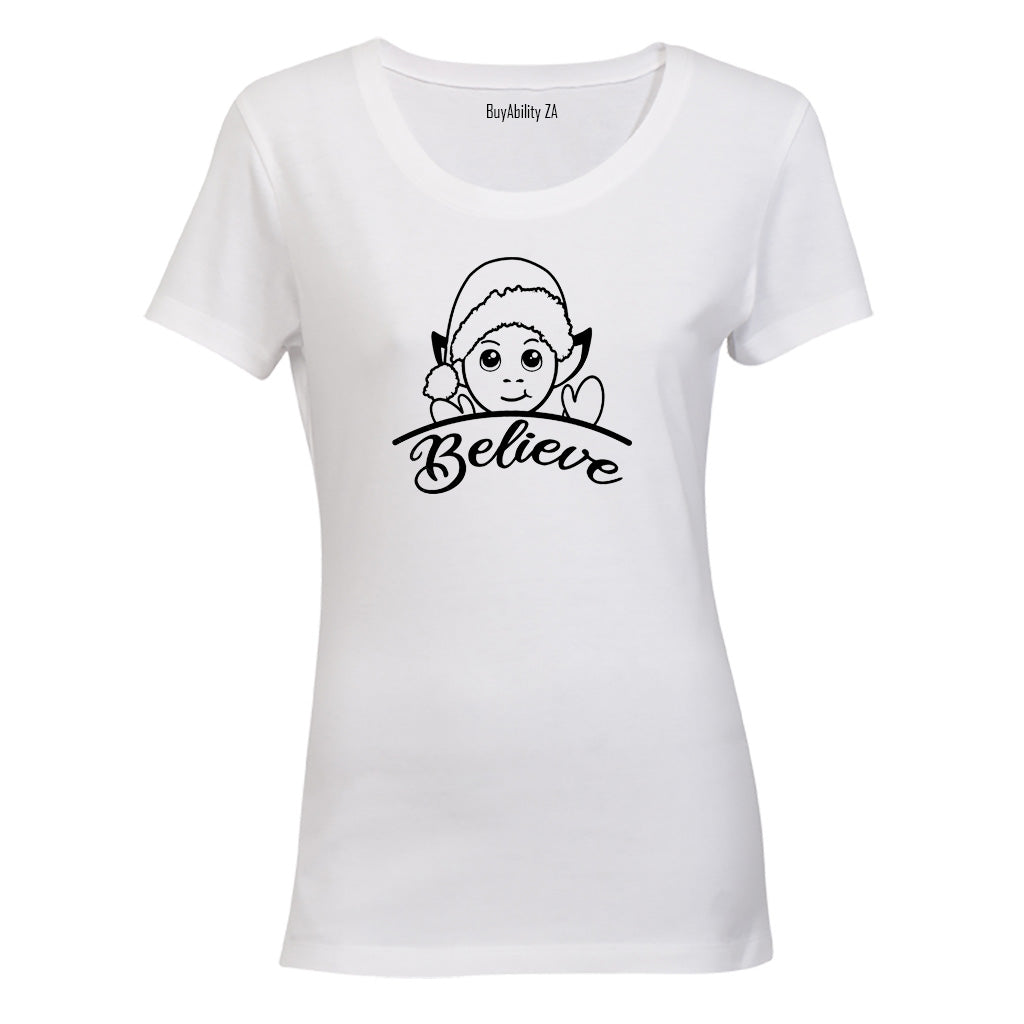 Believe - Christmas Elf - Ladies - T-Shirt