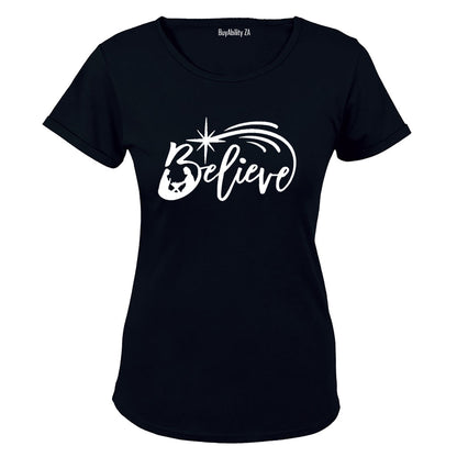 Believe - Christmas - Ladies - T-Shirt - BuyAbility