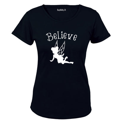 Believe - Fairy - Ladies - T-Shirt - BuyAbility