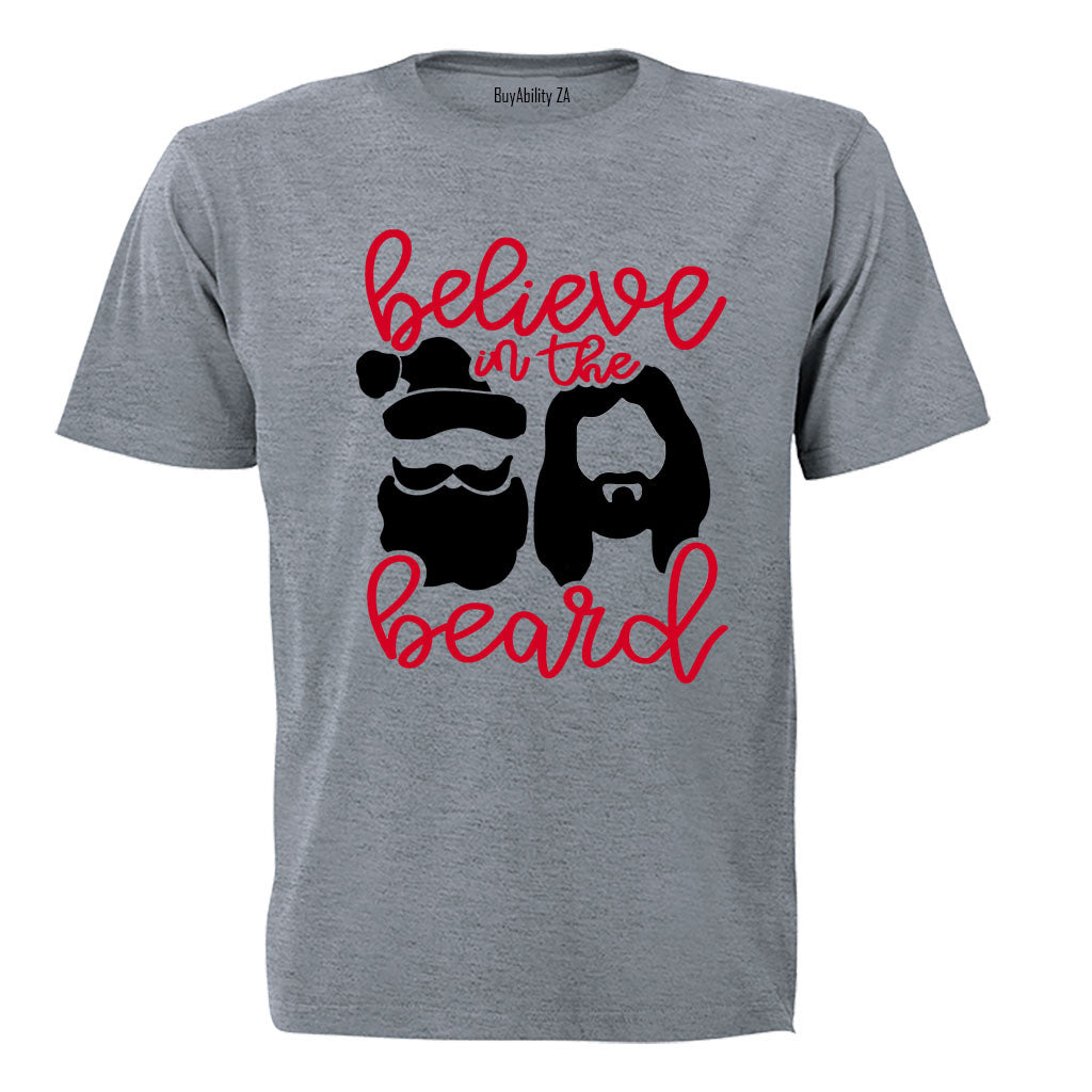 Believe in the Beard - Christmas - Adults - T-Shirt