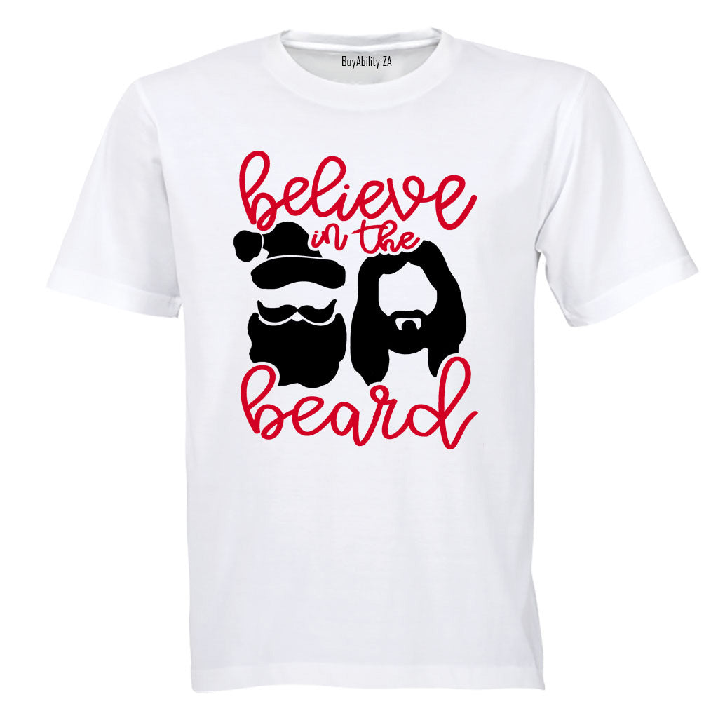 Believe in the Beard - Christmas - Adults - T-Shirt